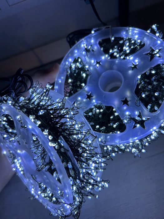 Гірлянда роса хвоя мішура 30 метрів, роса 50, 100, 200 мертів, штора