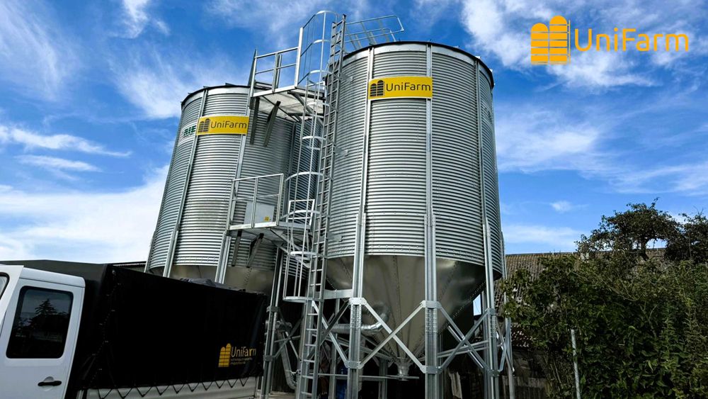 Silos zbożowy lejowy - silosy, przenośniki, czyszczalnie, suszarnie