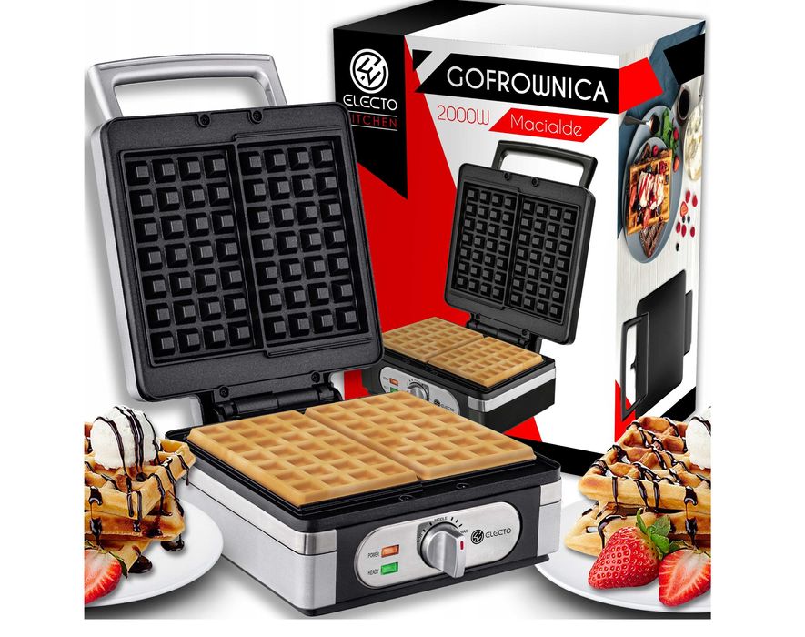 MOCNA gofrownica 2000W - Duża XXL z regulacją temperatury OKAZJA