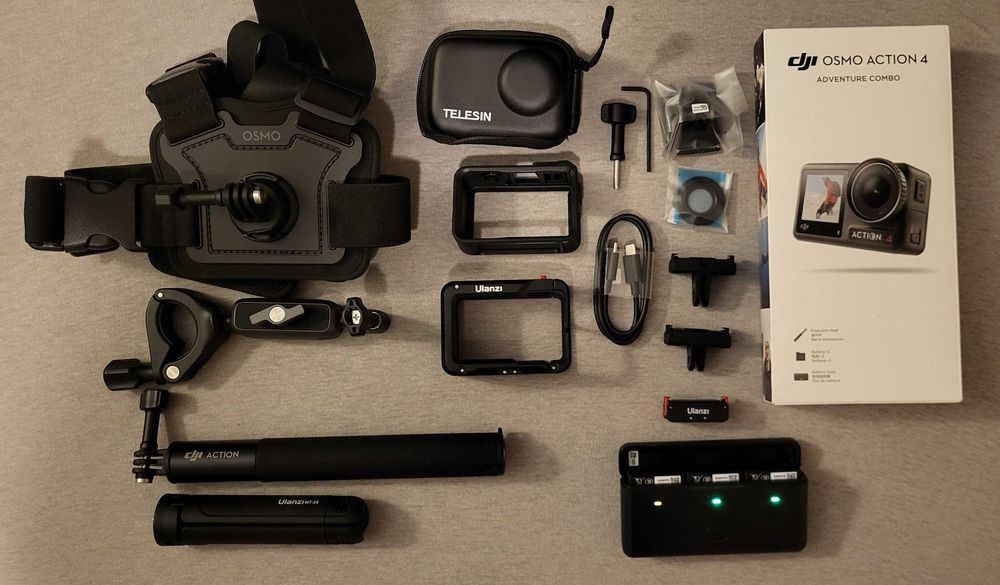 DJI Osmo Action 4 Adventure Combo + Zestaw Dodatków | Stan Idealny