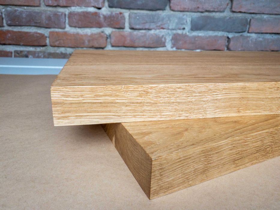 Półka dębowa, lity dąb 4 cm grubości