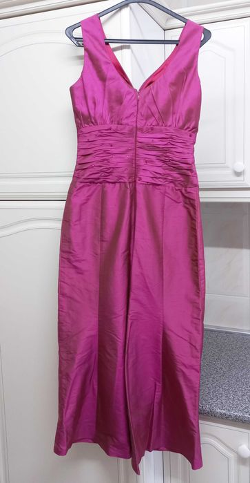 Vestido cerimónia, seda pura , tamanho S