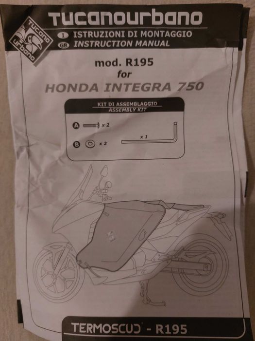 Capa tucano urbano para honda integra