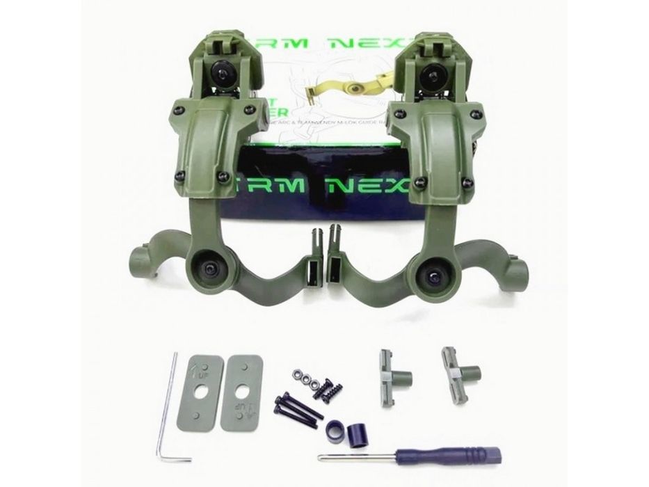 Крепление наушников ARM NEXT S40 | Крепление чебурашка на шлем Олива.