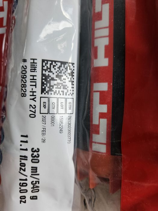 Hilti HY 270 Kotwa Chemiczna 330ml 5sztuk