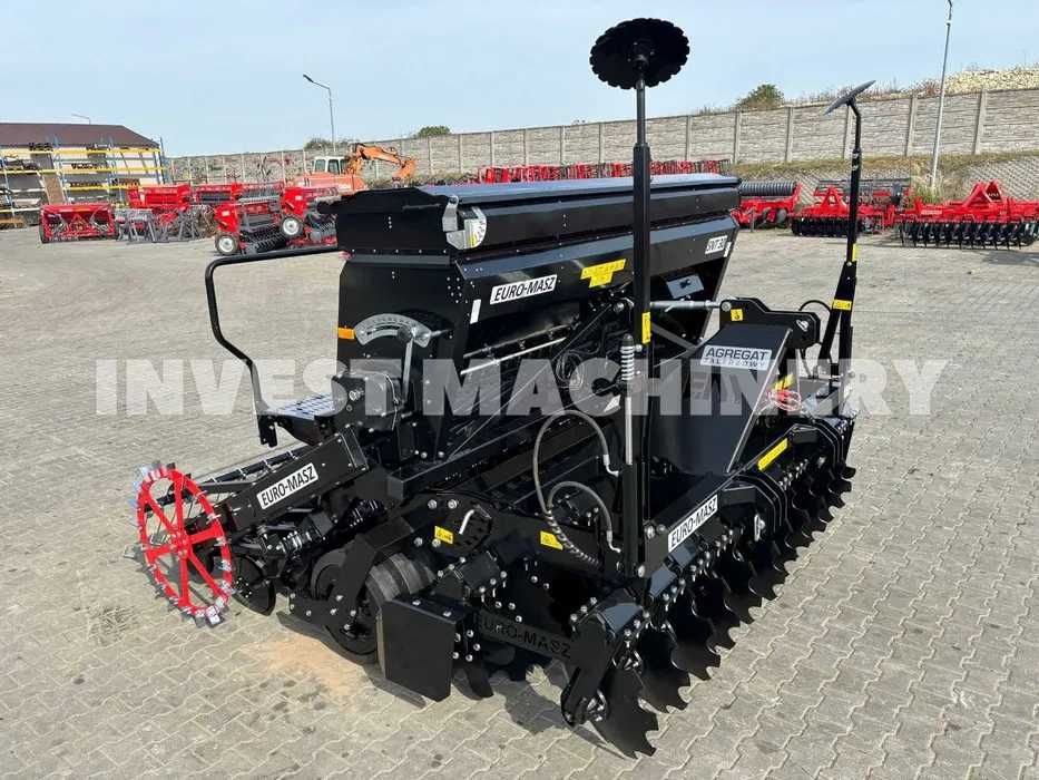 Zestaw uprawowo-siewny nabudowany EURO-MASZ 3m brona +siewnik agregat