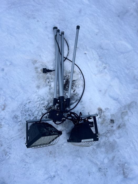 Halogen podwójny na statywie 2 m