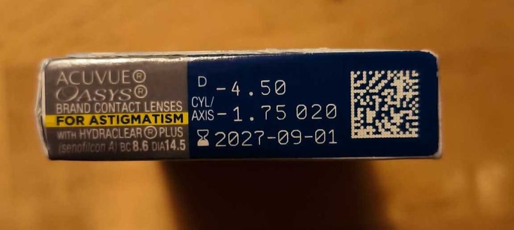 ACUVUE OASYS for ASTIGMATISM dwutygodniowe D: -4.5 CYL: -1.75 [NOWE]