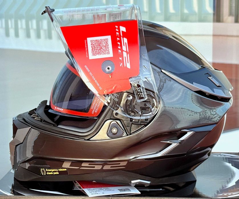Capacete NOVO LS2 Challenger Titanio escovado (44% DESCONTO) Tam XS