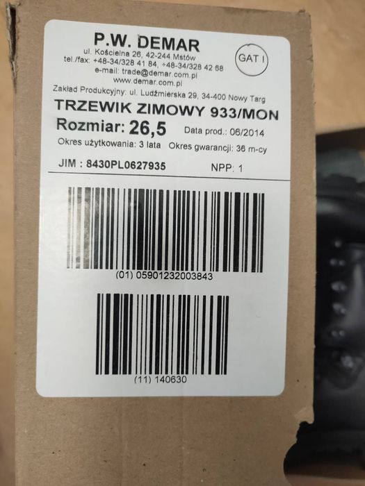 zimowe buty wojskowe r.41 933/MON