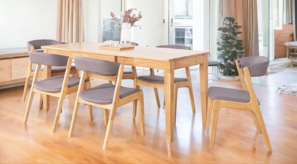 NOWY! DREWNIANY, rozkładany stół 120-180 cm+4 MIĘKKIE krzesła, OKAZJA!