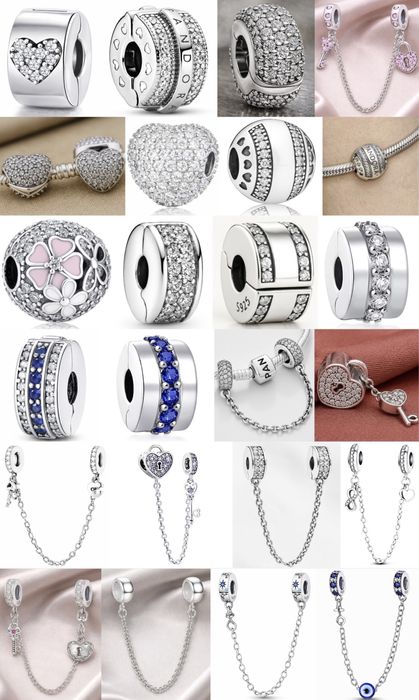 Шарм-стоппер захисний ланцюжок на браслет пандора pandora срібло