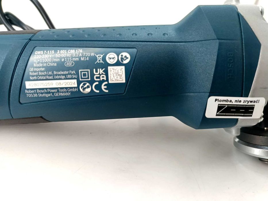 Szlifierka kątowa bosch gws 7-115 professional 720w