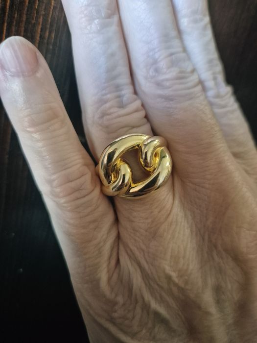 Anel em prata Dourada