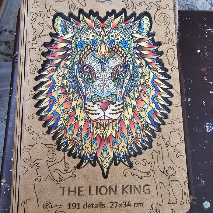 Дерев'яні пазли Лев The Long King