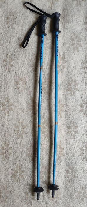 kijki narciarskie dziecięce Zeppelin 95 cm lekko krzywe sprawne