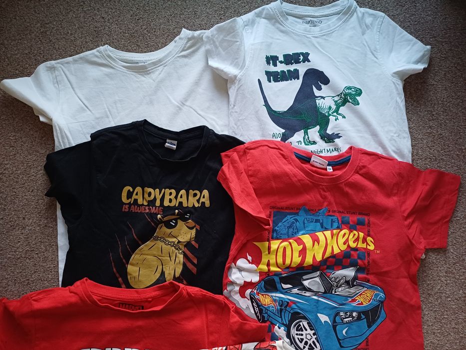 T shirty krótki rękaw chłopiec 140 6sztuk