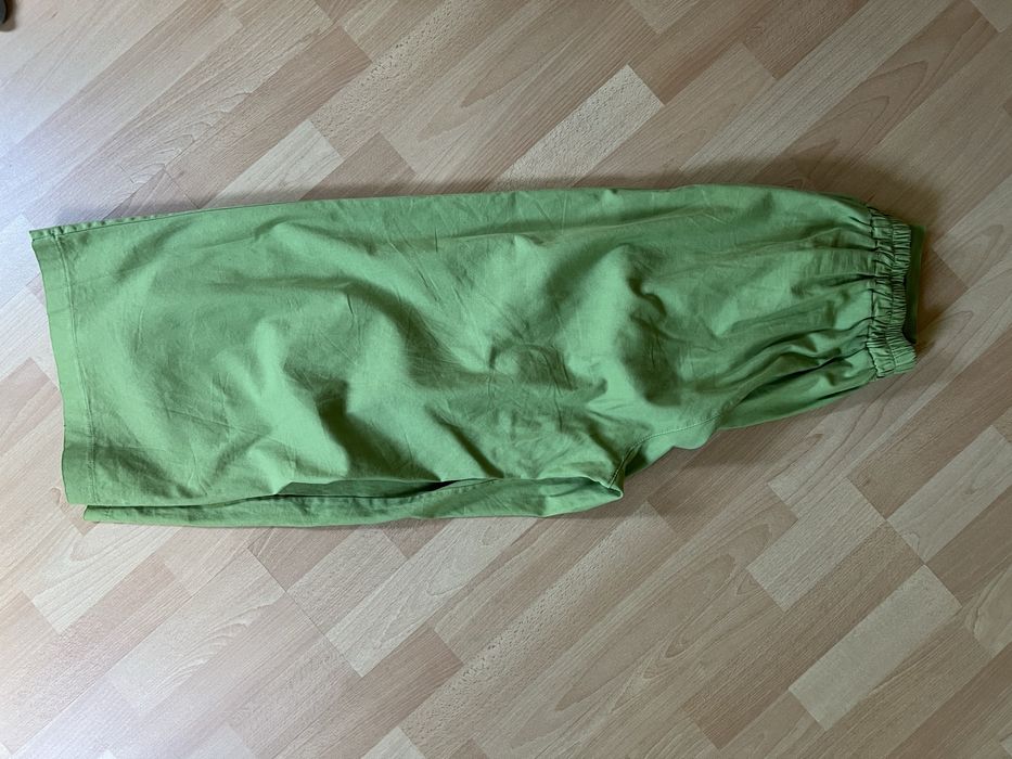 Zielone spodnie bawełniane