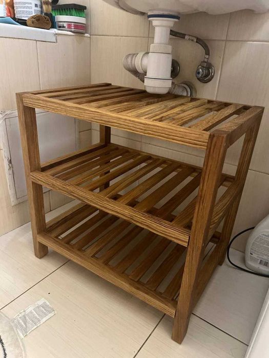 Полка для ванной под раковину этажерка на 3 полки