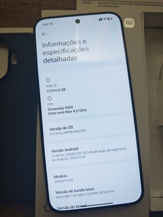 Xiaomi 17T Pro 6.83" 12GB/512GB Dual Sim Azul  Seminovo(1 dia de Uso), Aceito Retomas