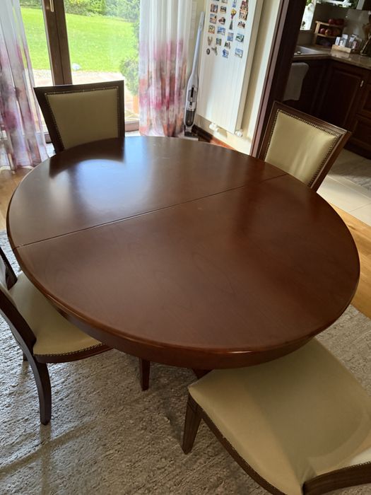 Stół okrągły rozkładany