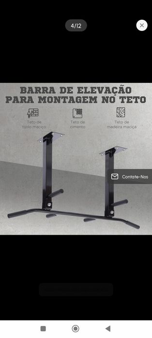 HOMCOM Ceiling Pull-Up Bar494659381578311681