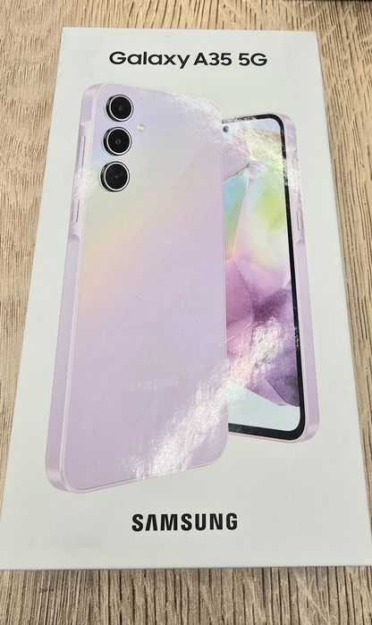 Samsung galaxy A35 6/128gb awsome lilac, powystawowy, ofoliowany, gwar