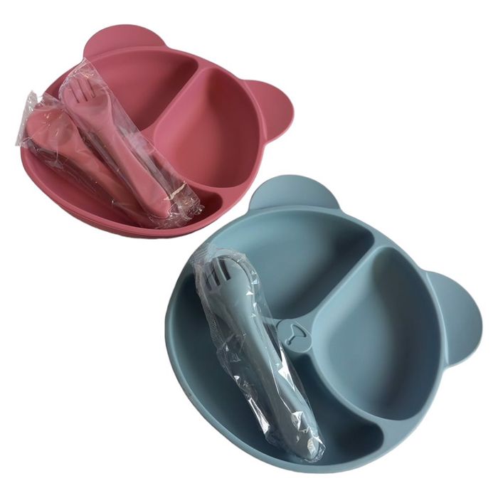 Talerzyki silikonowe dla niemowląt z przyssawką