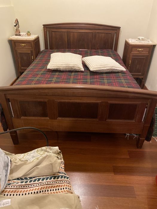 Quarto antigo mogno macico restaurado negociavel