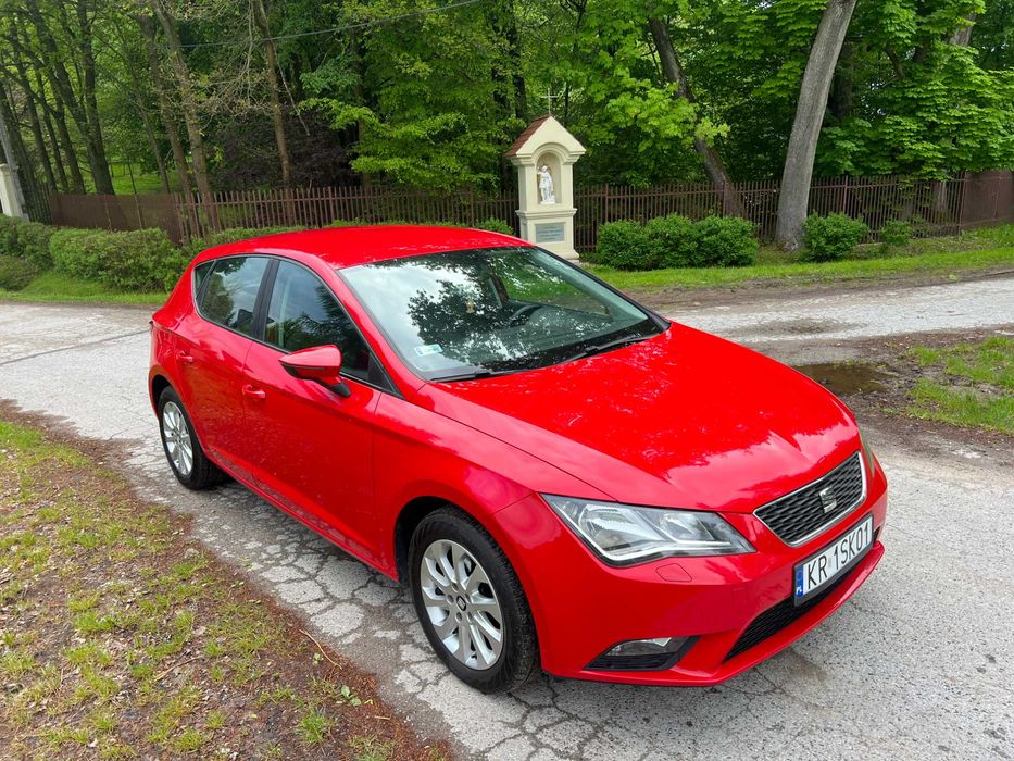 Seat Leon III 1.6 TDI 105KM Hatchback 5D Czerwony Piękny Alufelgi PDC