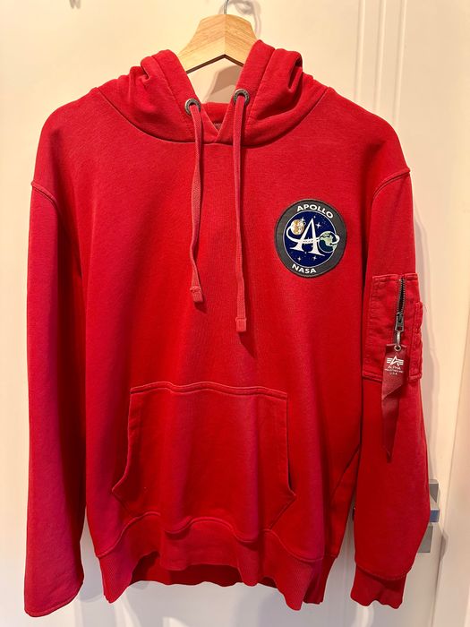 Alpha Industries, Bluza Mission Hoody, speed red rozmiar M