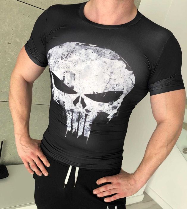 Koszulka Termoaktywna Marvel PUNISHER NA SIŁOWNIE