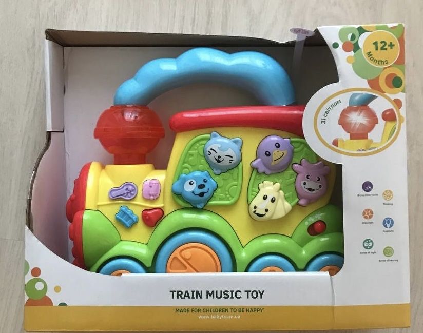 Музыкальный паровоз со световым эффектом baby team