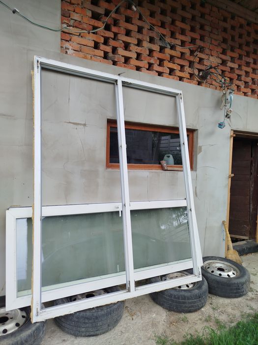 Okno tarasowe  białe 230x178