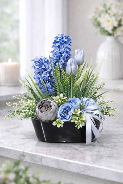 Wiosenna kompozycja kwiatowa prezent stroik dekoracja W129