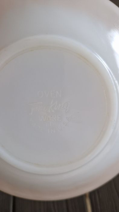 Chavena e pires vintage Fire King Ovenware