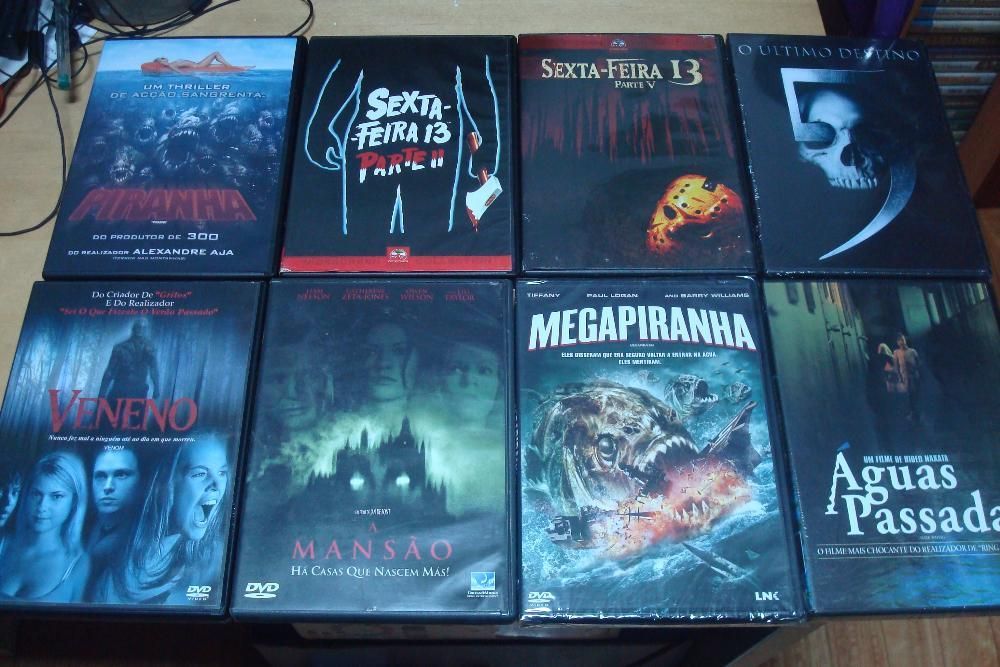 lote 7 filmes originais terror,scanners ,megapiranha etc