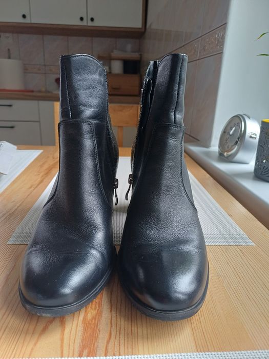 Buty damskie, botki, rozm.41, skórzane,  Galant