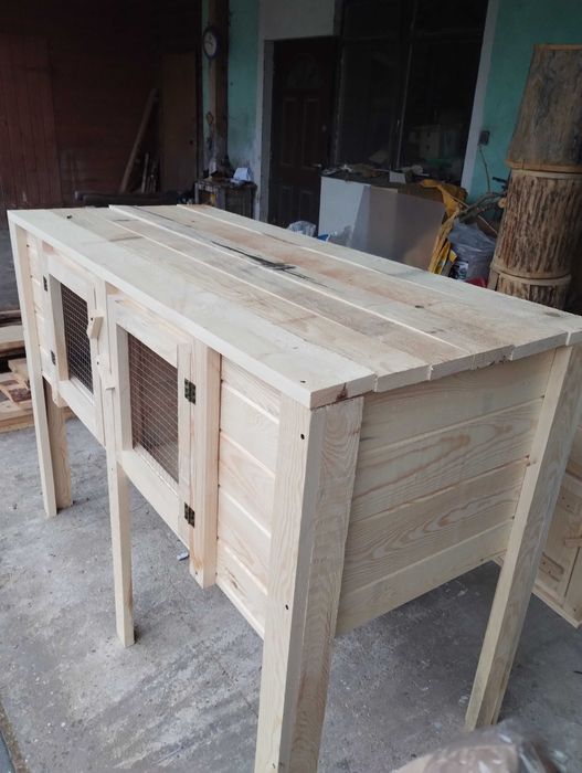 klatka dla królików, podwójna, 160x70x110wys