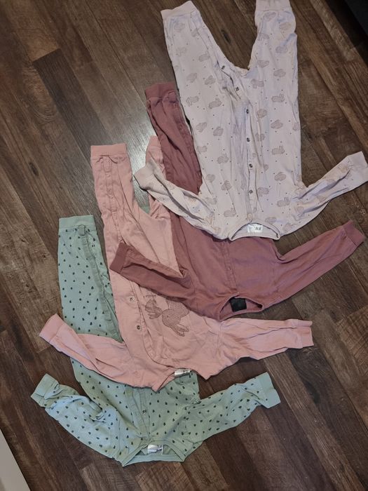 Piżamy pajace h&m 80 bez stópek