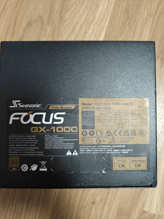 Блок питания 1000W(1КВт) Seasonic FOCUS GX-1000