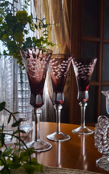 Бокалы фужеры стаканы креманки хрусталь солонка сільничка  винтаж дом