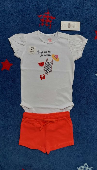 NOWE Smyk r.86 - letni komplet - body+szorty spodenki