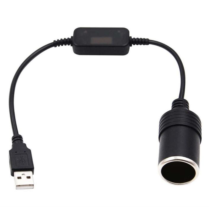 Адаптер-переходник с USB на прикуриватель машины 12В