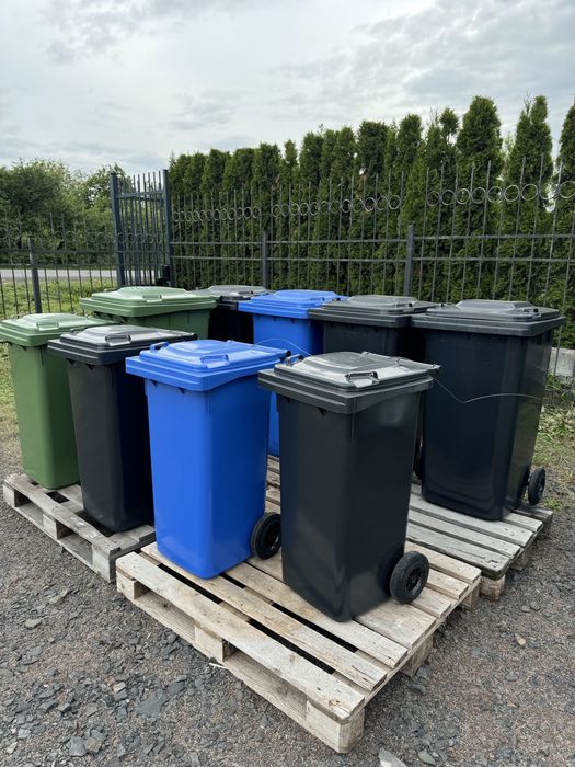 Пластиковий контейнер для сміття 120л. Бак для сміття. Сміттєвий бак 120л