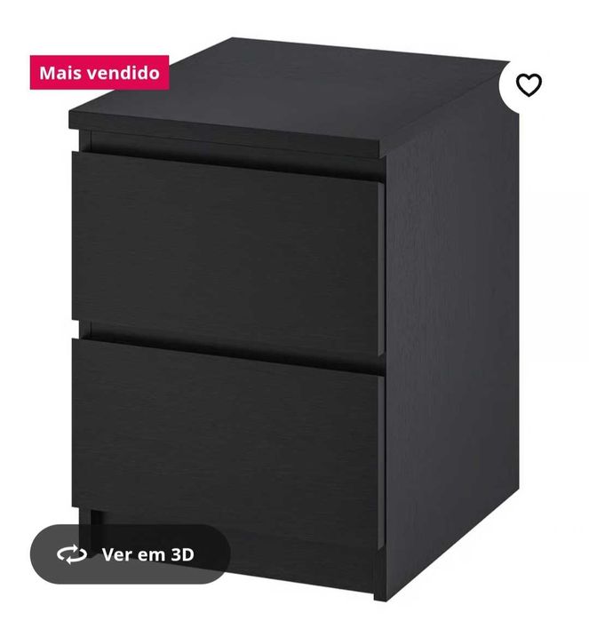 Quarto IKEA MALM c/ Arrumação (Cama 160x200) - Novo em Caixa
