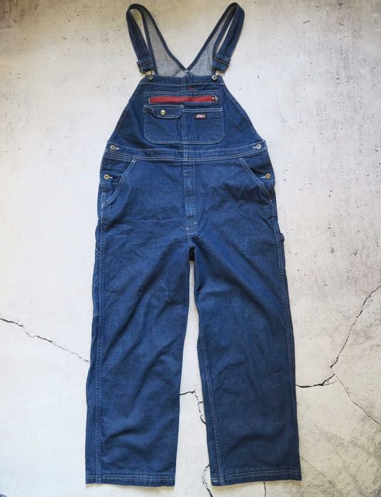 Dickies spodnie ogrodniczki y2k jeansowe baggy
