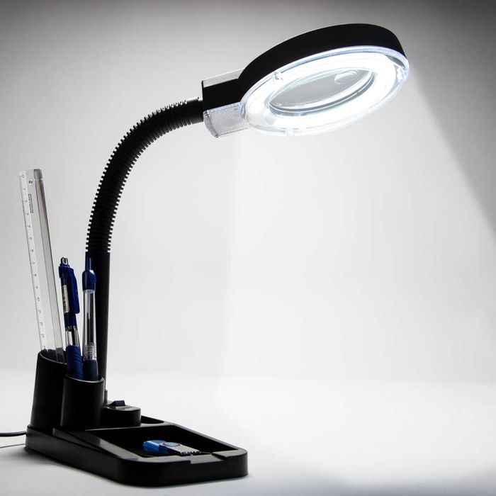 Lampa z lupą Yihua 708 90mm 3D/10D - czarna z organizerem NOWA