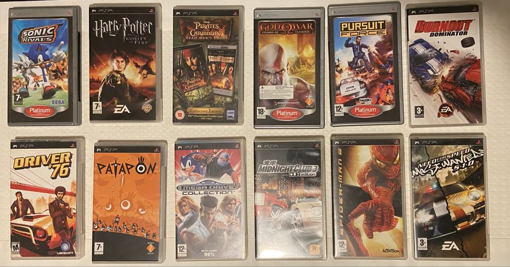 Pudełka psp oryginalne z książeczkami-12 sztuk