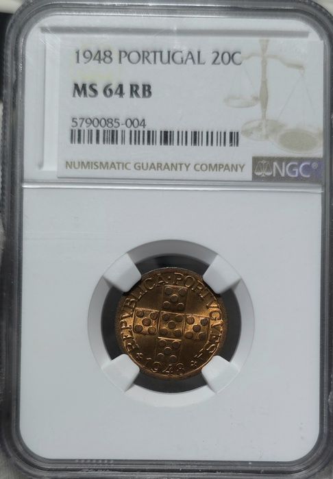 XX centavos 1948 MS64 RB